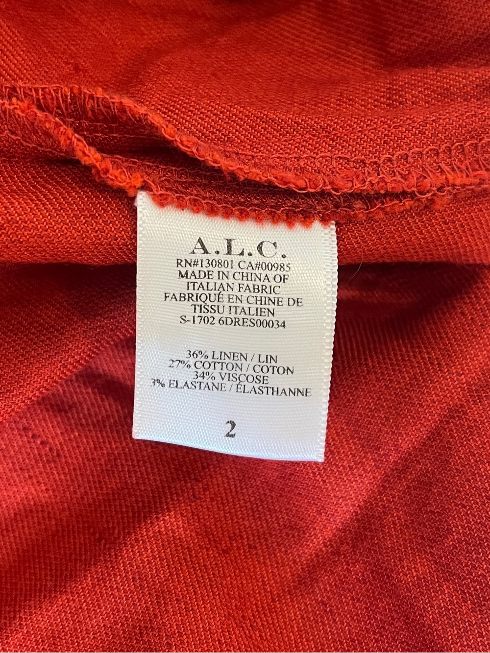 A.L.C. Rust Cold-Shoulder High-Low Dress - Picture 11 of 12